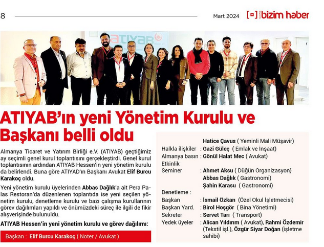 Atiyab ın yönetim kurulu başkanı belli oldu 