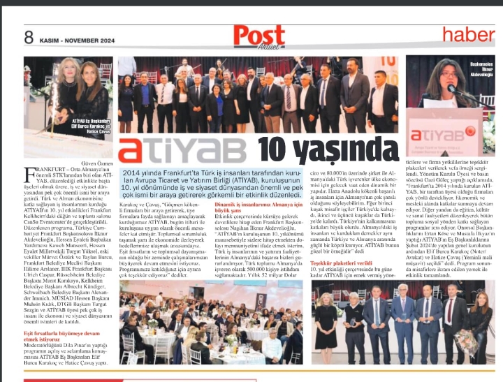 ATIYAB e.V.’nin 10 Yılı – Katılım ve Büyüme Dolu Bir On Yıl!